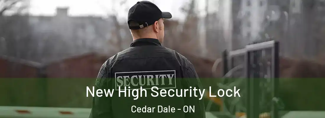  New High Security Lock Cedar Dale - ON